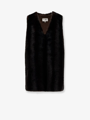 Faux shearling short dress