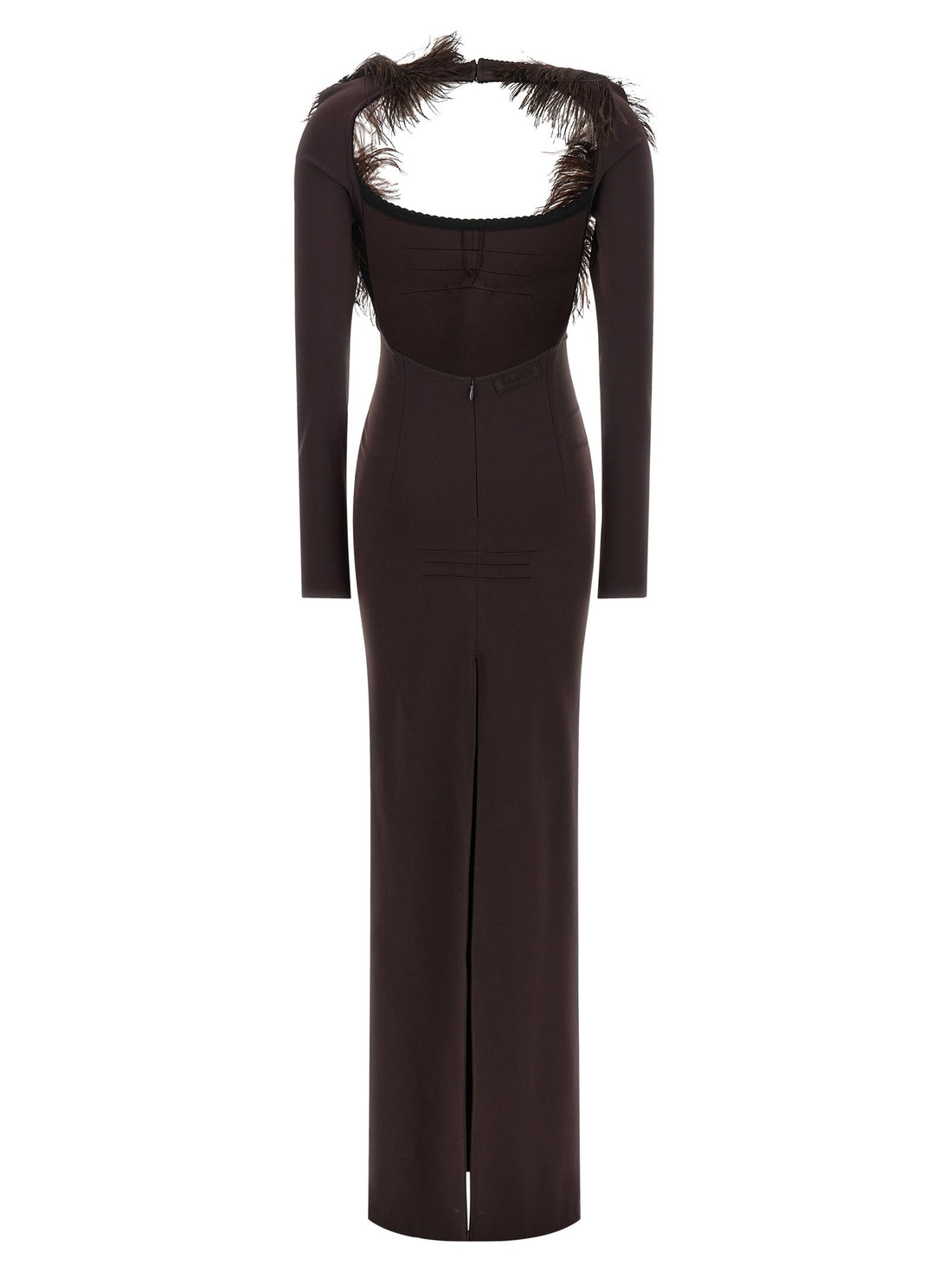 The Attico - Feather dress Brown 44 IT