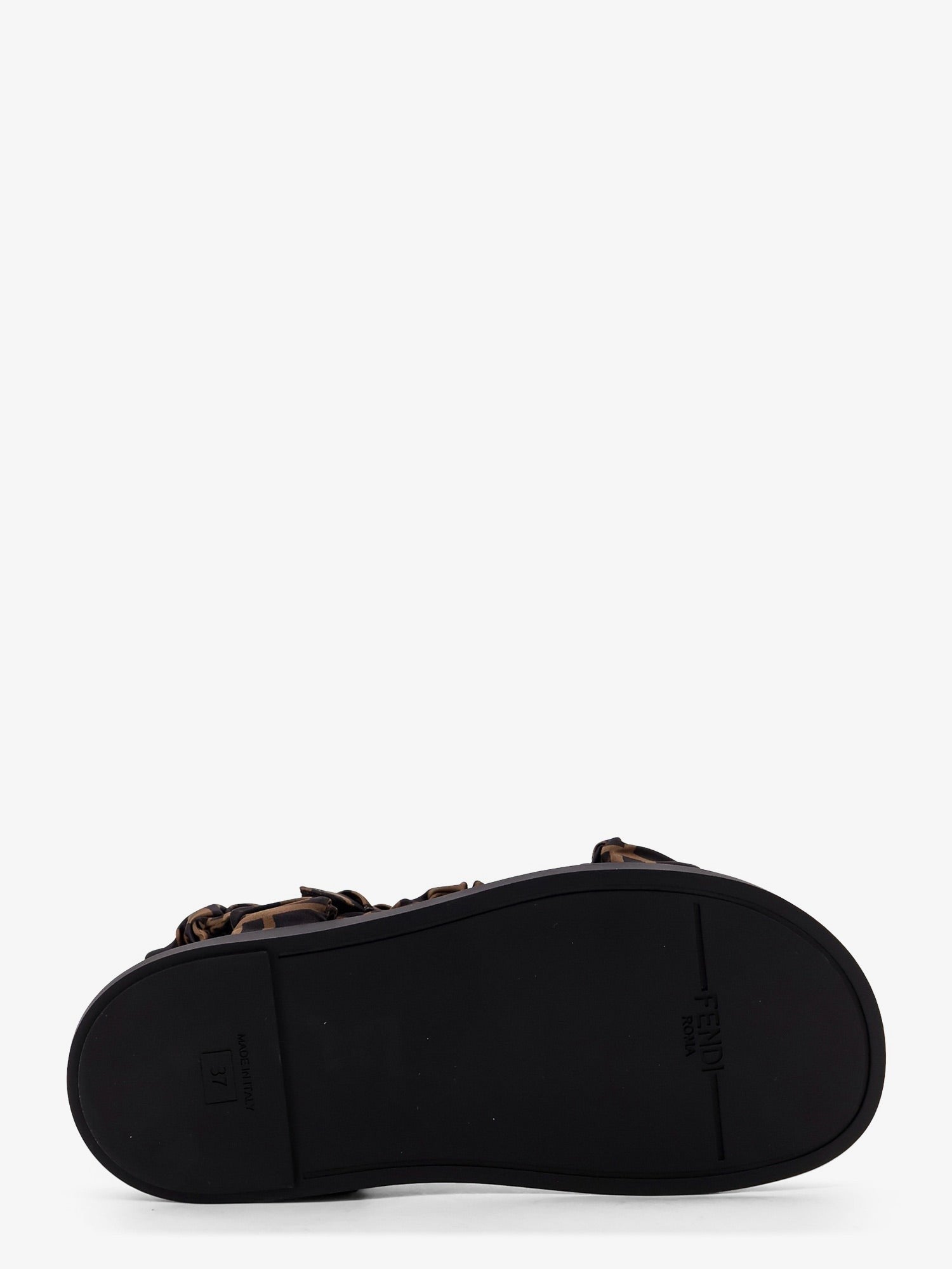 Feel elastic satin sandals with FF motif