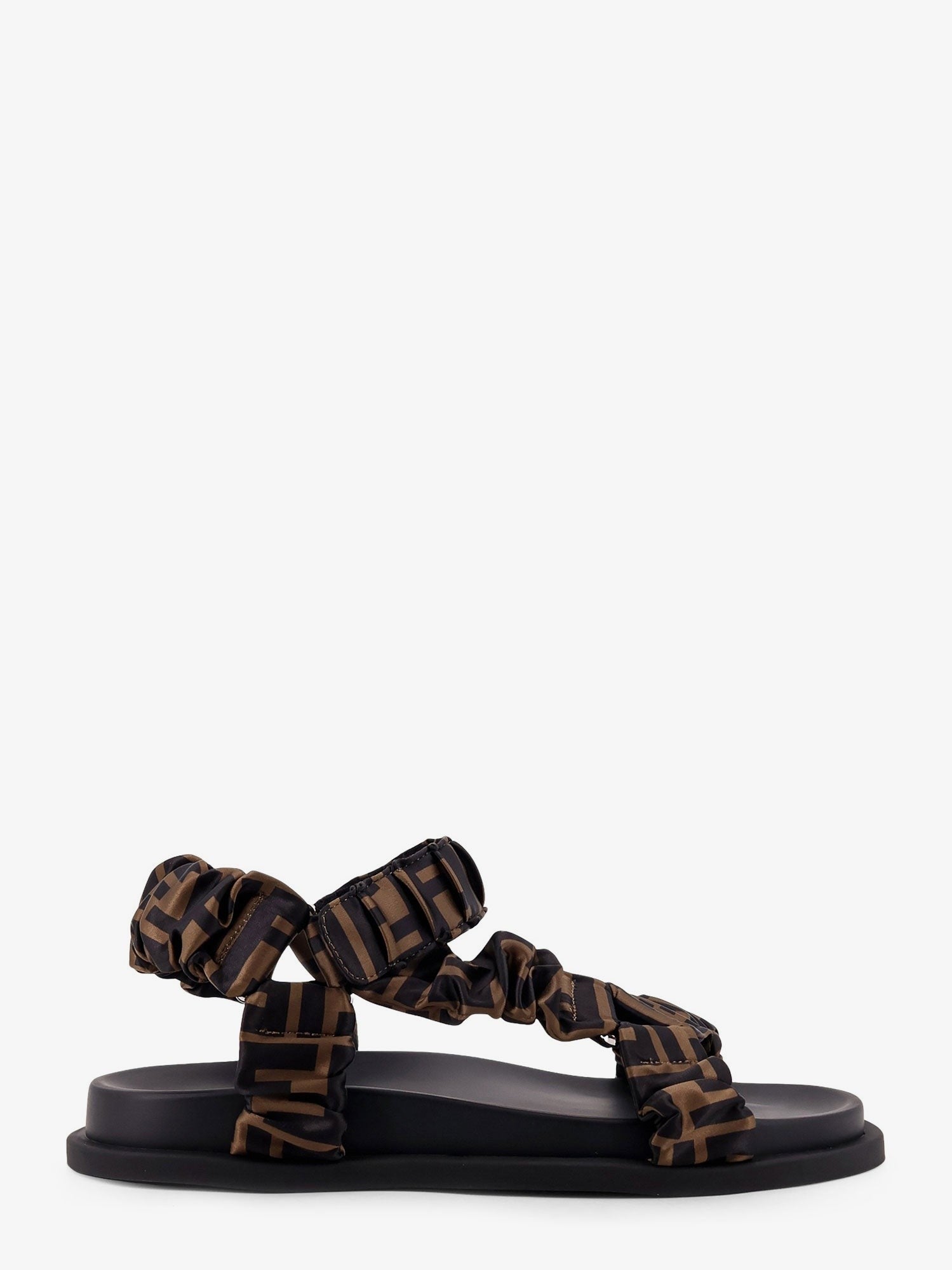 Fendi - Feel sandals in elastic satin with FF motif feel-sandals-in-elastic-satin-with-ff-motif