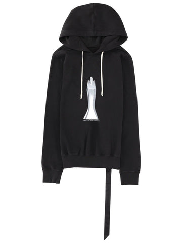 RICK OWENS DRKSHDW RICK OWENS DRKSHDW - FELPA CON CAPPUCCIO OVERSIZE