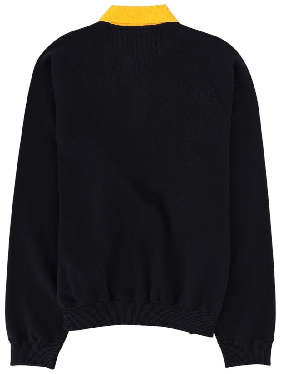 Versace - FELPA CON COLLETTO POLO E LOGO felpa-con-colletto-polo-e-logo_c2691492-281d-4d02-810d-f2d4c8045dbe