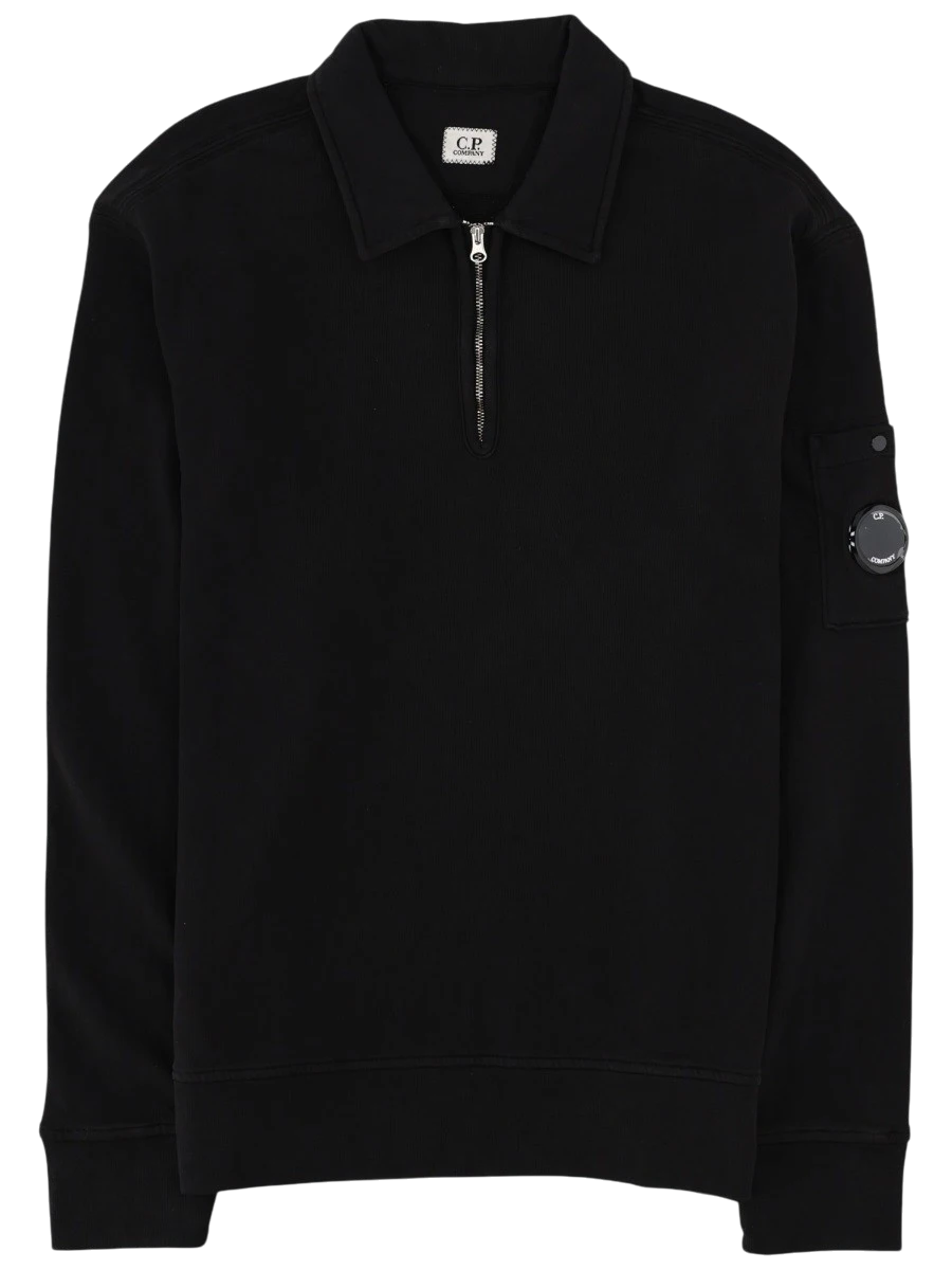 C.P. COMPANY C.P. COMPANY - FELPA CON COLLETTO POLO E ZIP