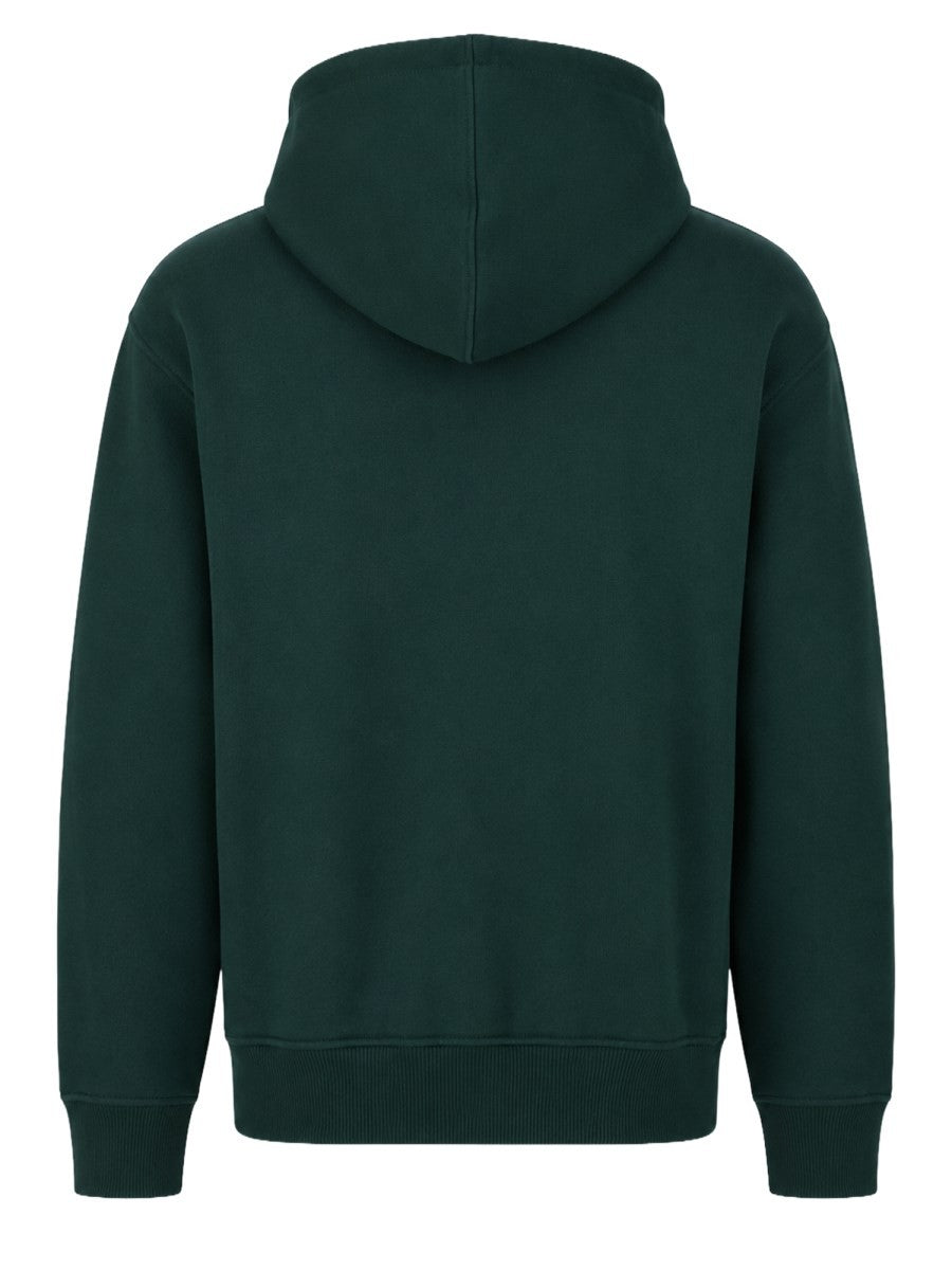 AMI PARIS - Ami de Coeur Green Cotton Hoodie GREEN