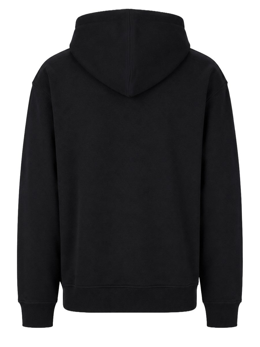 AMI PARIS - Ami de Coeur Black Cotton Hoodie Black