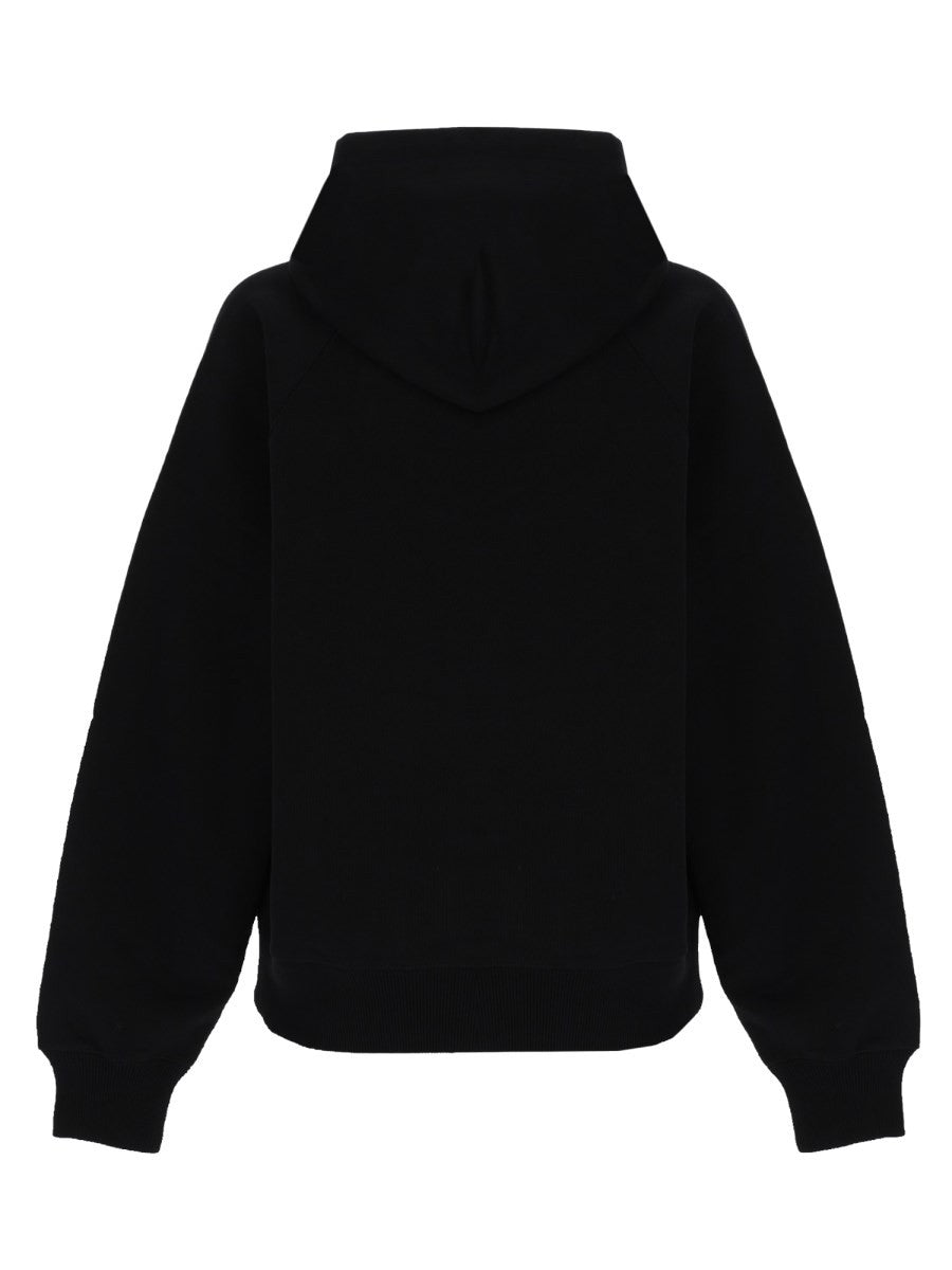 AMI PARIS - Ami de Coeur Black Logo Cotton Hoodie