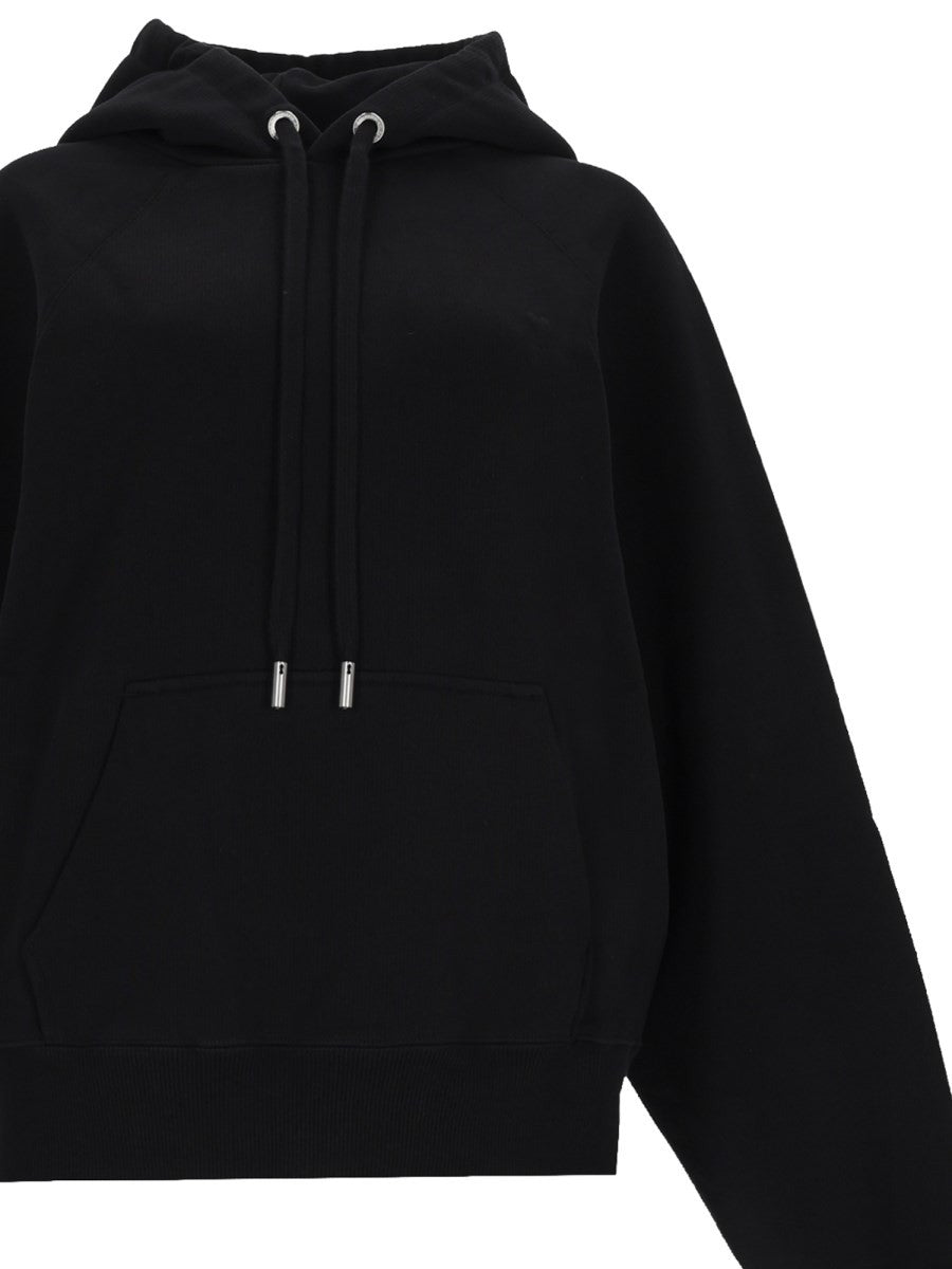 AMI PARIS - Ami de Coeur Black Logo Cotton Hoodie