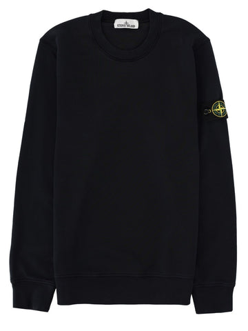 Stone Island - Cotton Sweatshirt with Patch Logo Blue