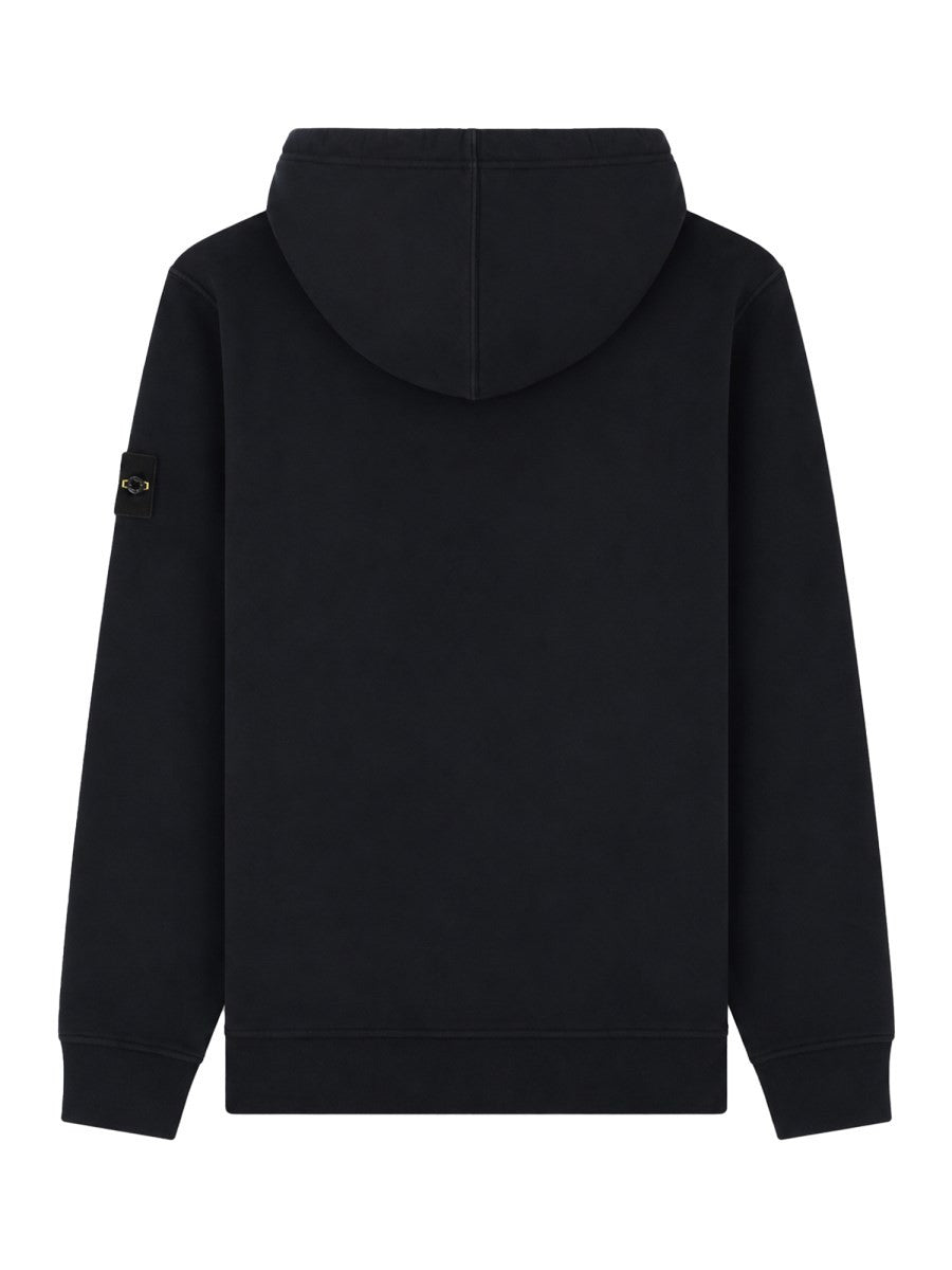 Stone Island -Regular-fit Cotton Hoodie Blue