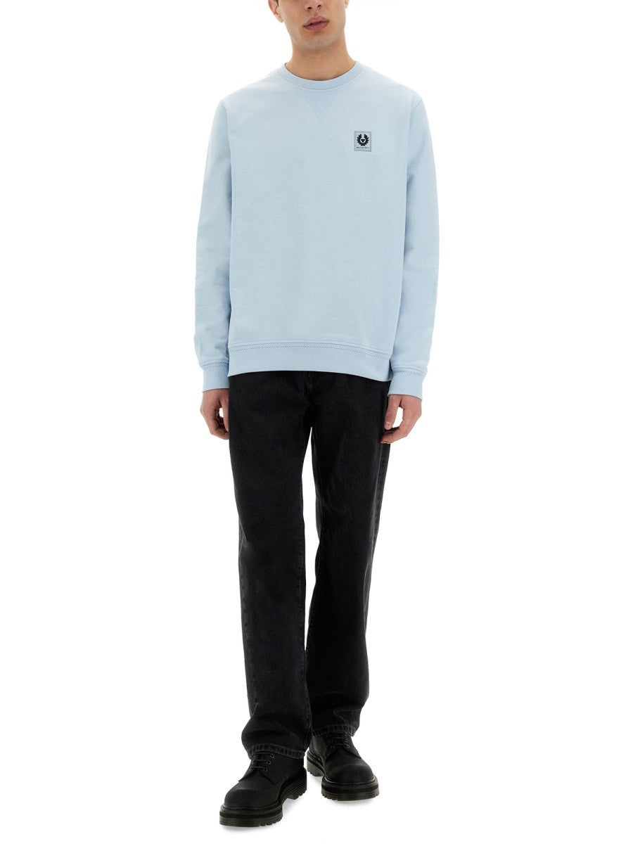 BELSTAFF BELSTAFF - SWEATSHIRT WITH LOGO PATCH