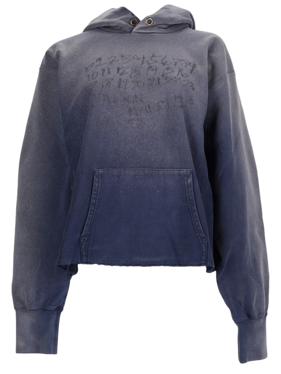 Maison Margiela - FELPA CON STAMPA Blue L