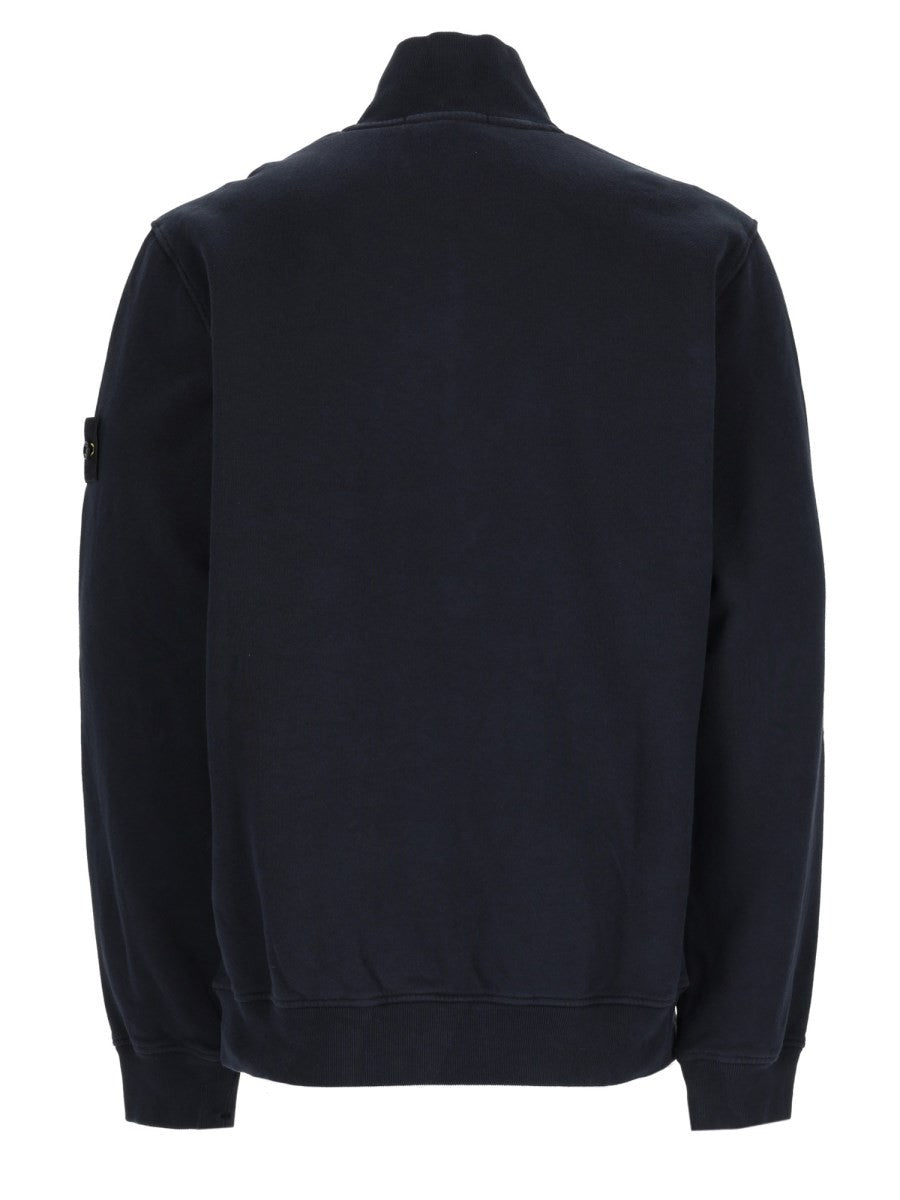 Stone Island - Half-Zip Cotton Fleece Sweatshirt