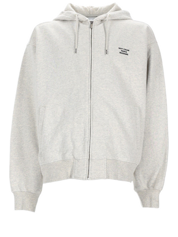 Drole De Monsieur -Zip-up Cotton Hoodie