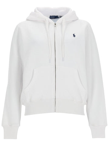Polo Ralph Lauren - White Zip-up hoodie with logo