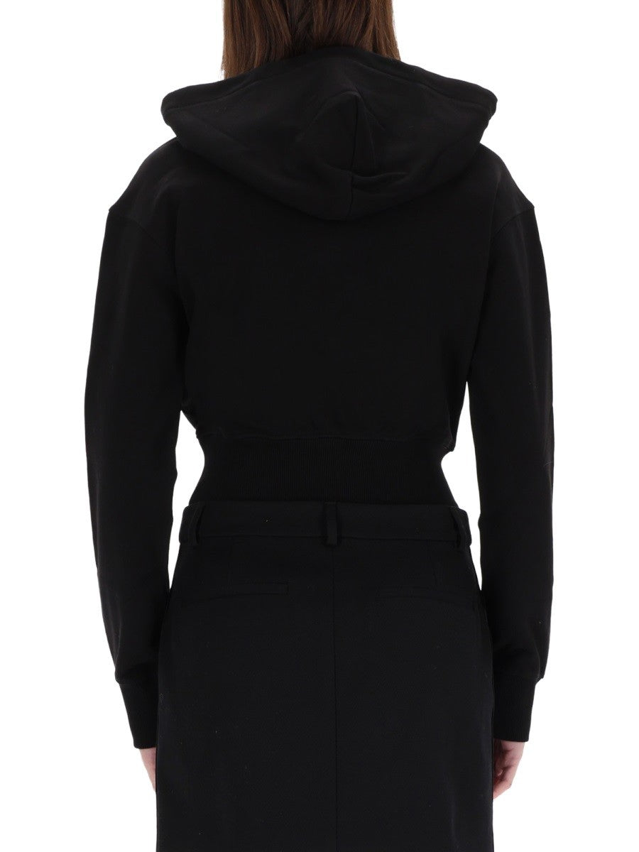 Versace Jeans Couture - FELPA CROPPED CON LOGO