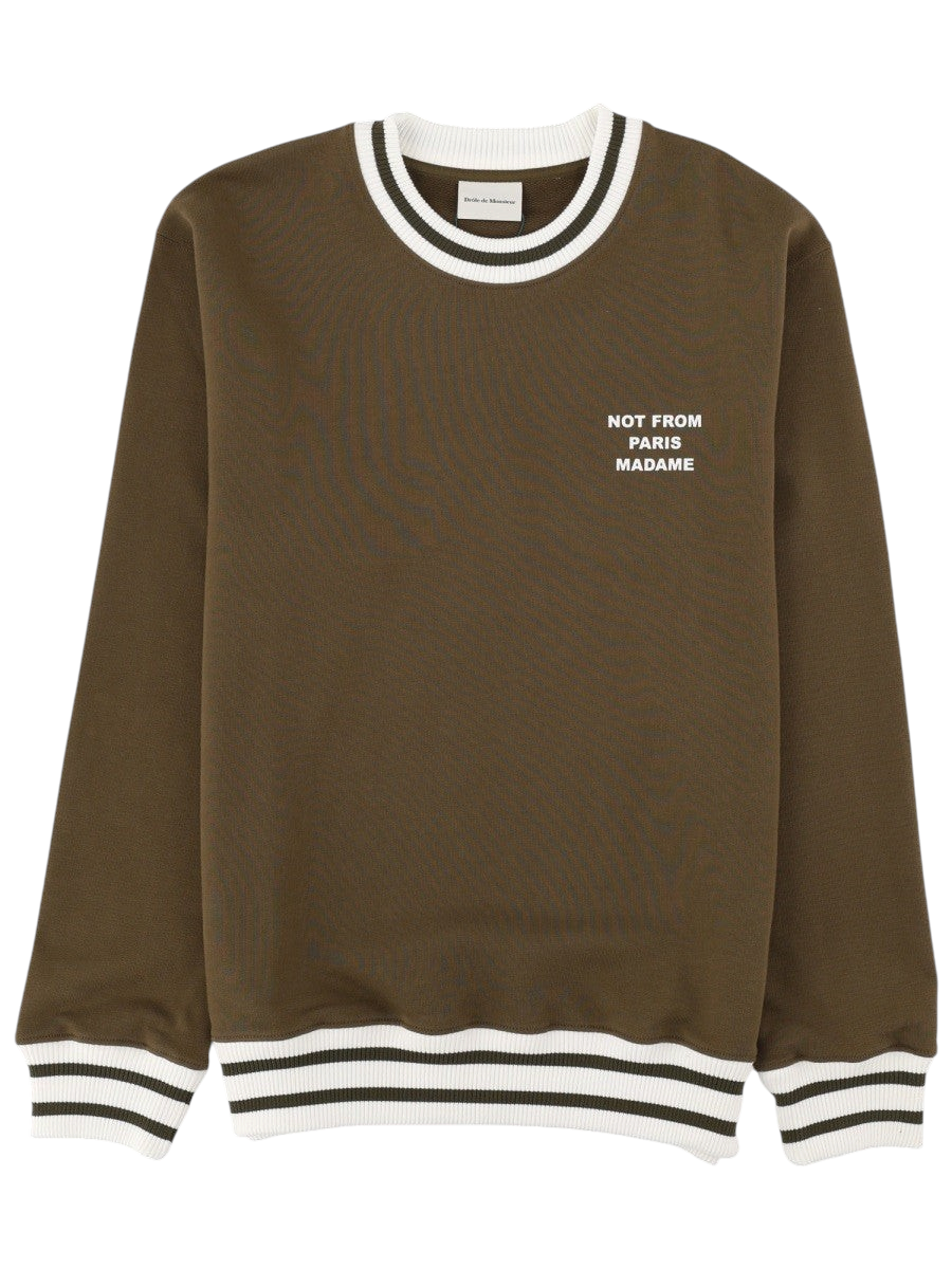 Drole De Monsieur - FELPA "SLOGAN" Brown