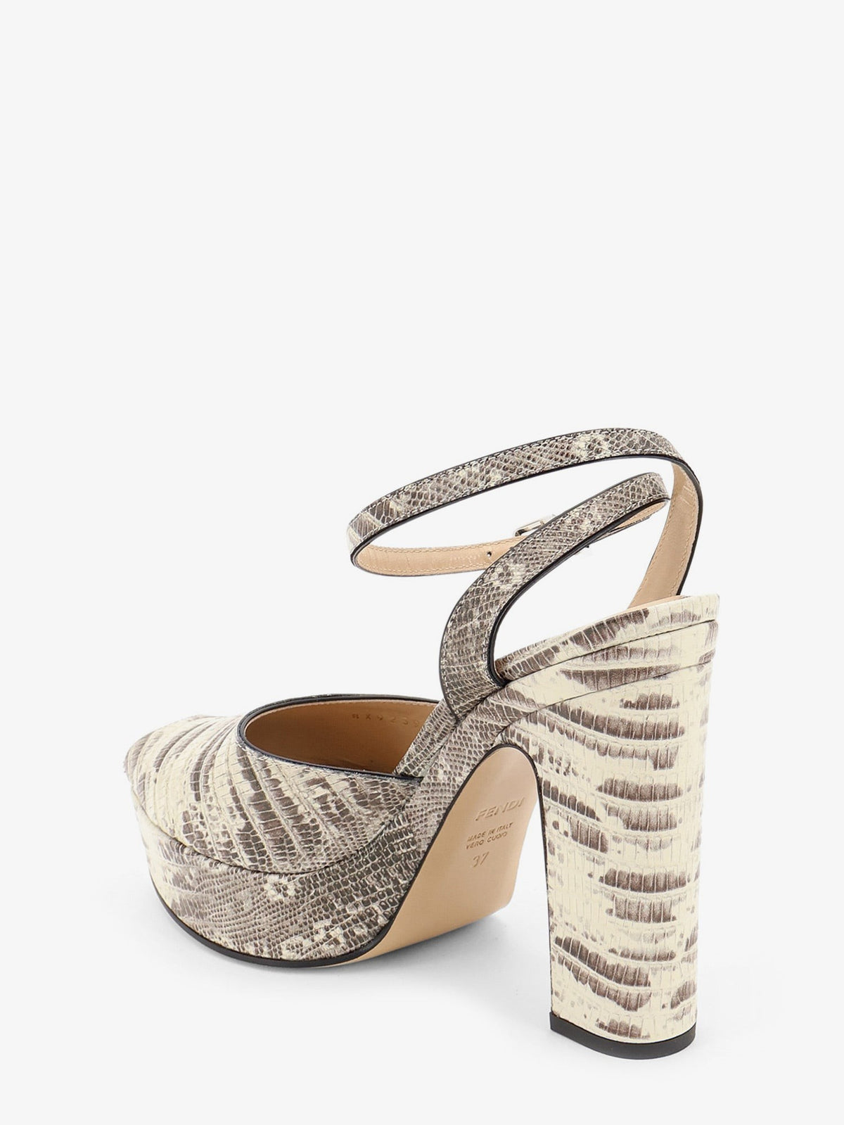 Fendi - Fendi After 9 leather sandals with tejus print