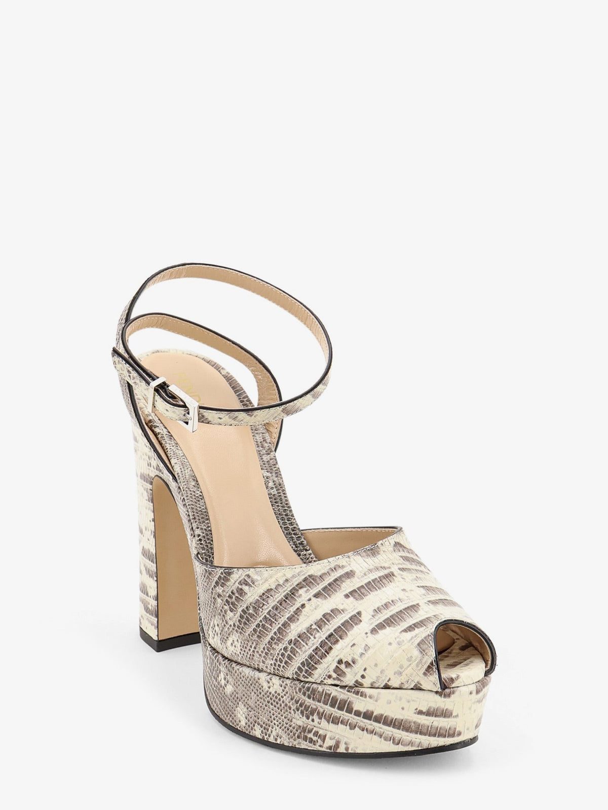 Fendi - Fendi After 9 leather sandals with tejus print