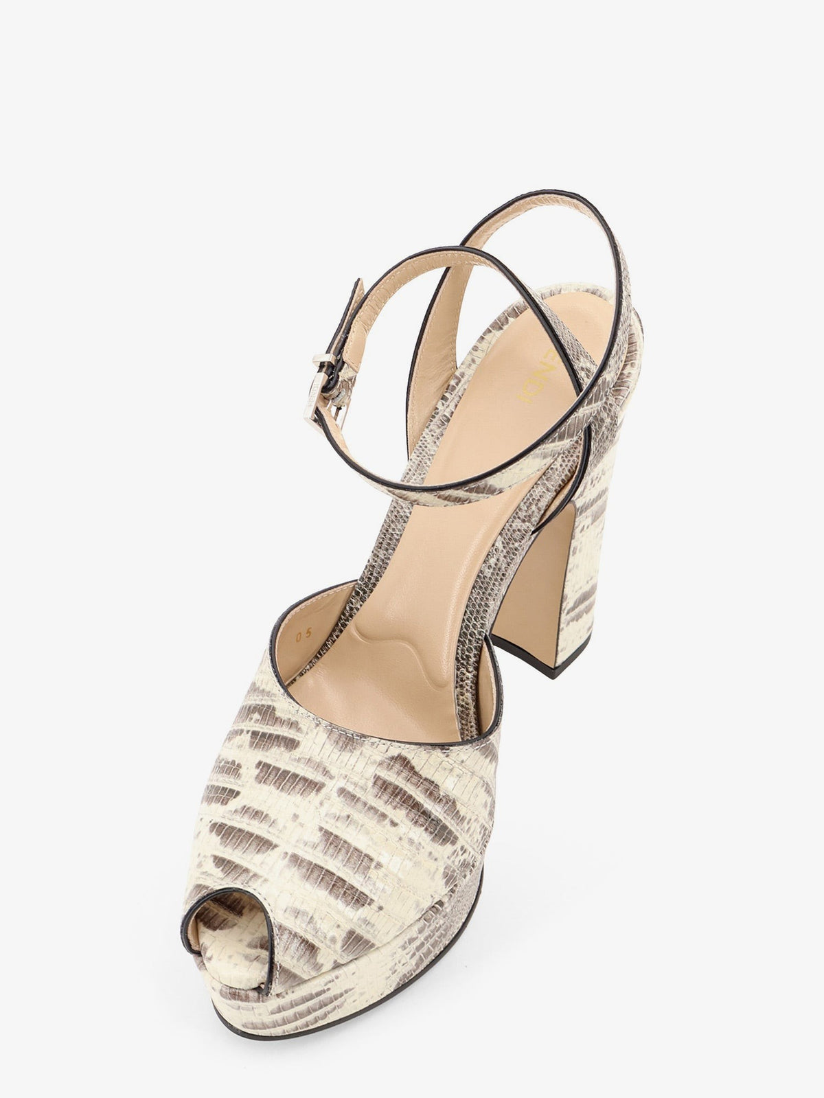 Fendi - Fendi After 9 leather sandals with tejus print