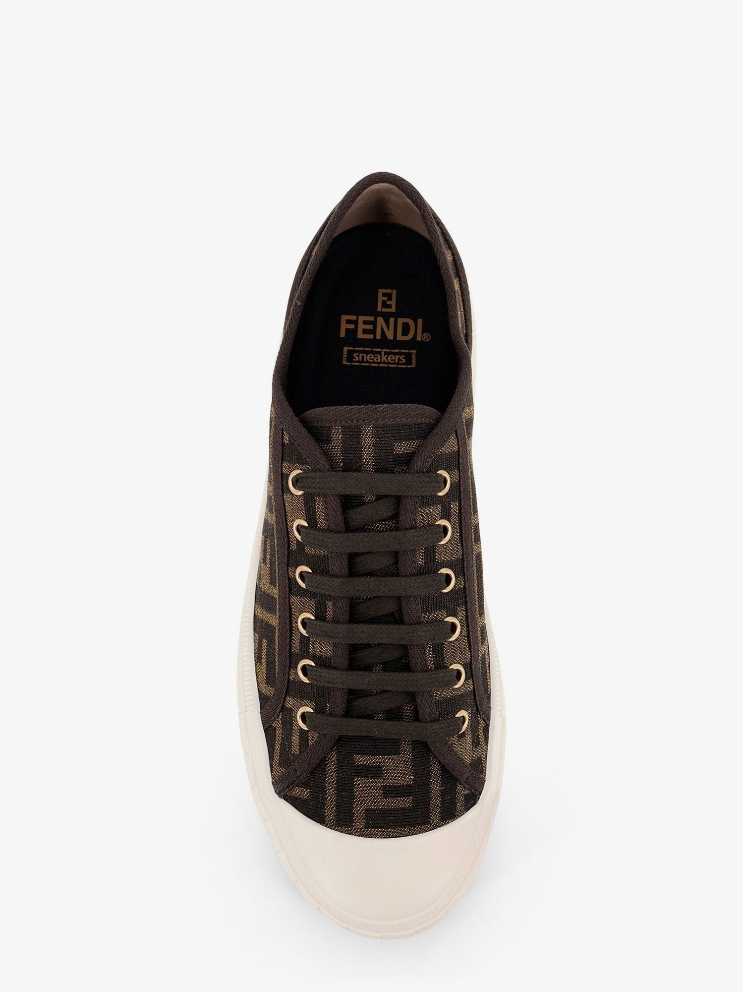 Fendi - Fendi Domino FF jacquard fabric sneakers