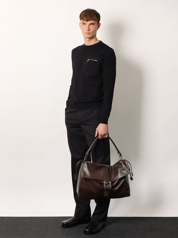 Fendi Fendi Flux Maxi Messenger leather shoulder bag
