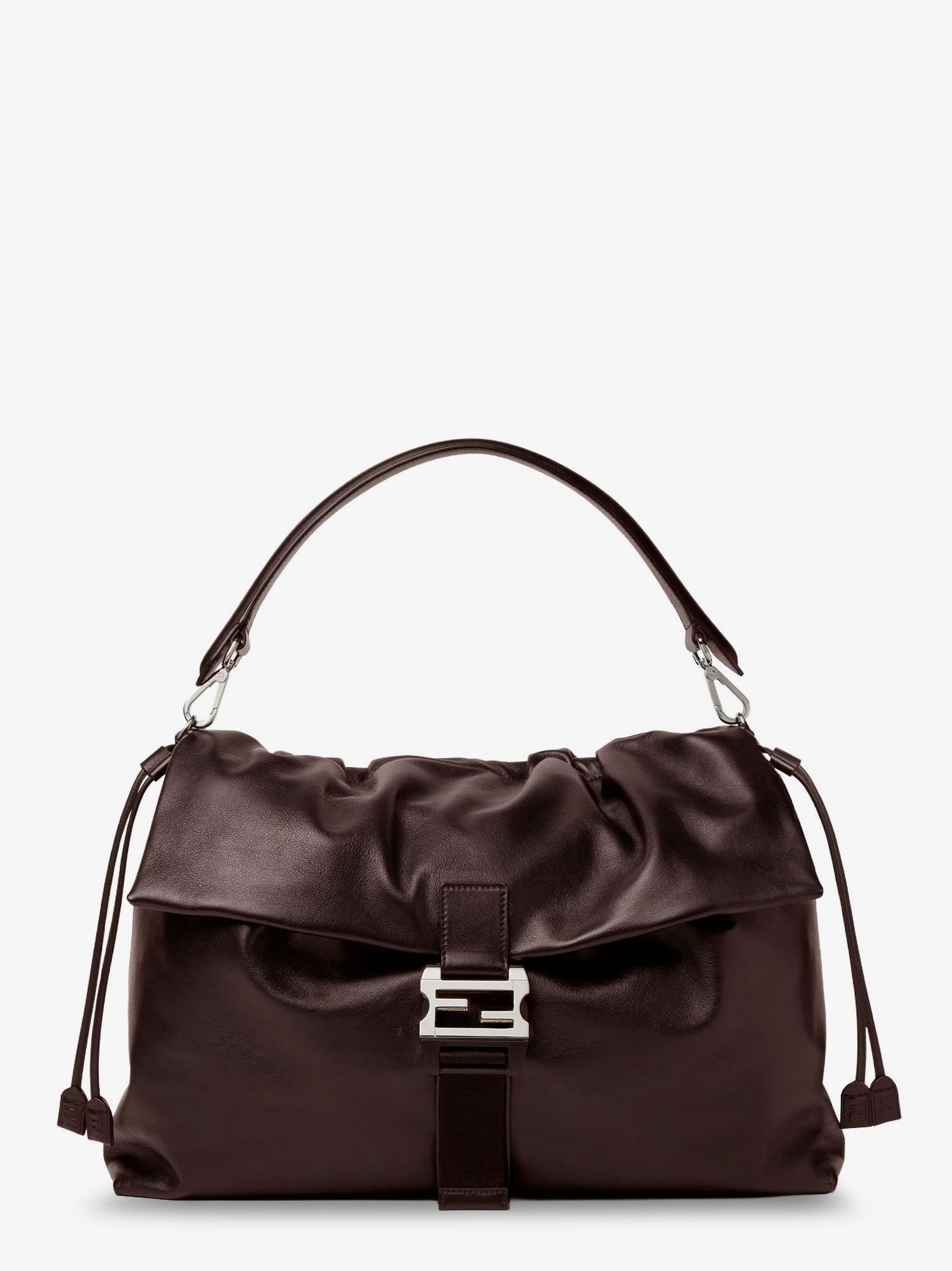 Fendi Flux Maxi Messenger leather shoulder bag