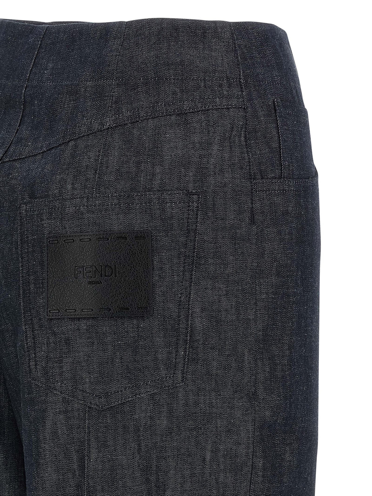 Fendi - 'Fendi Roma' patch jeans