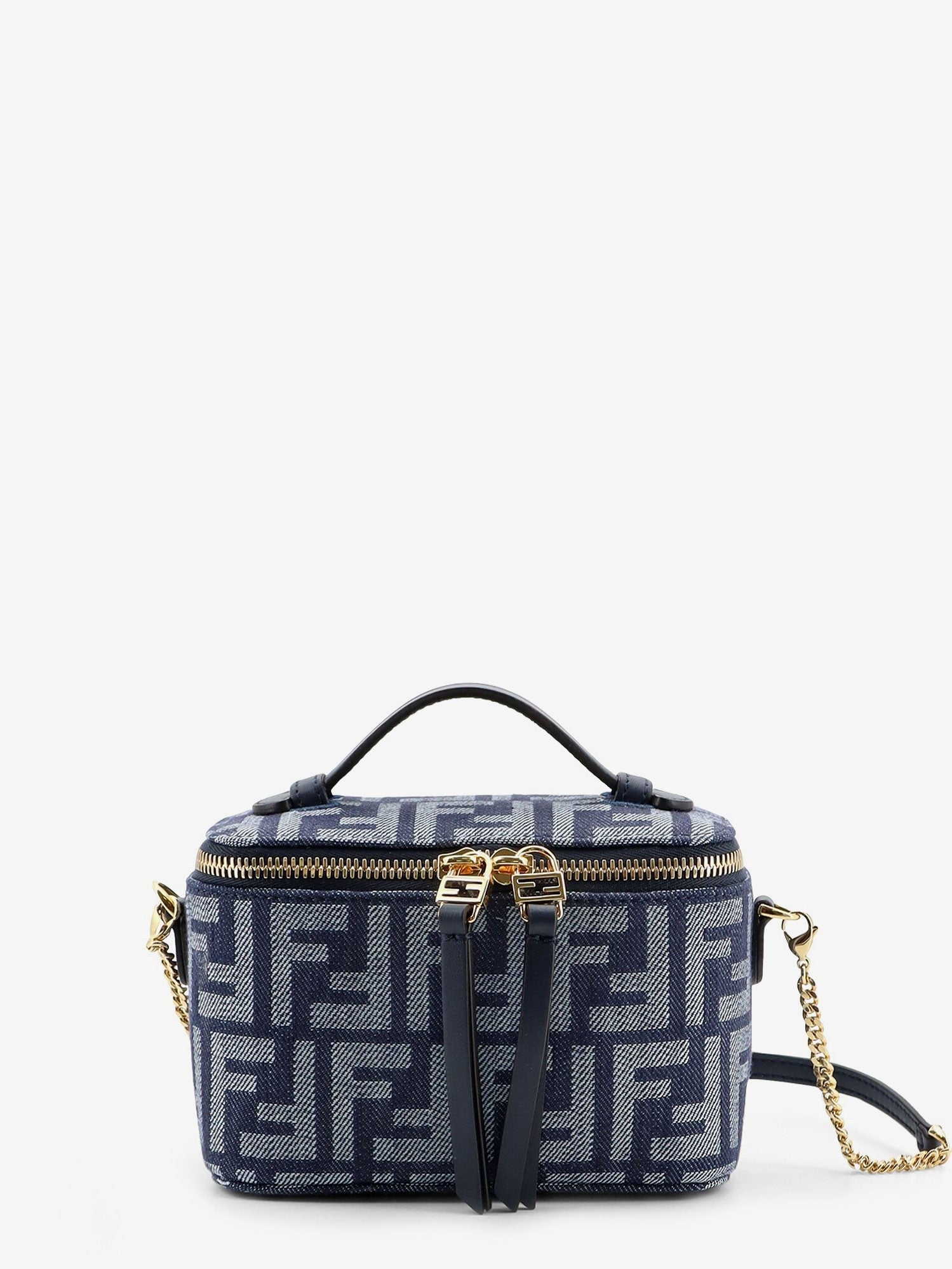 Fendi Fendi Vanity denim-effect FF jacquard minibag