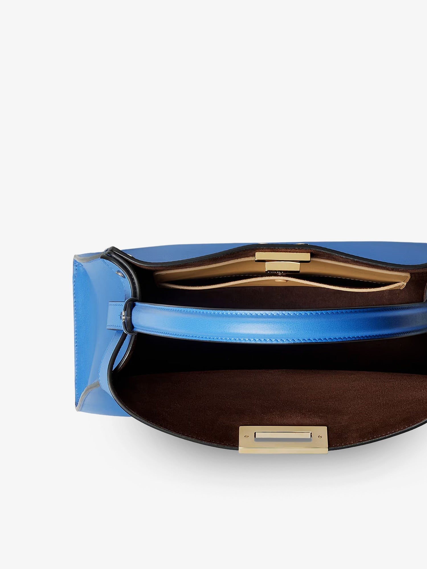 Fendi - Fendi Way Medium leather shoulder bag with contrasting lining