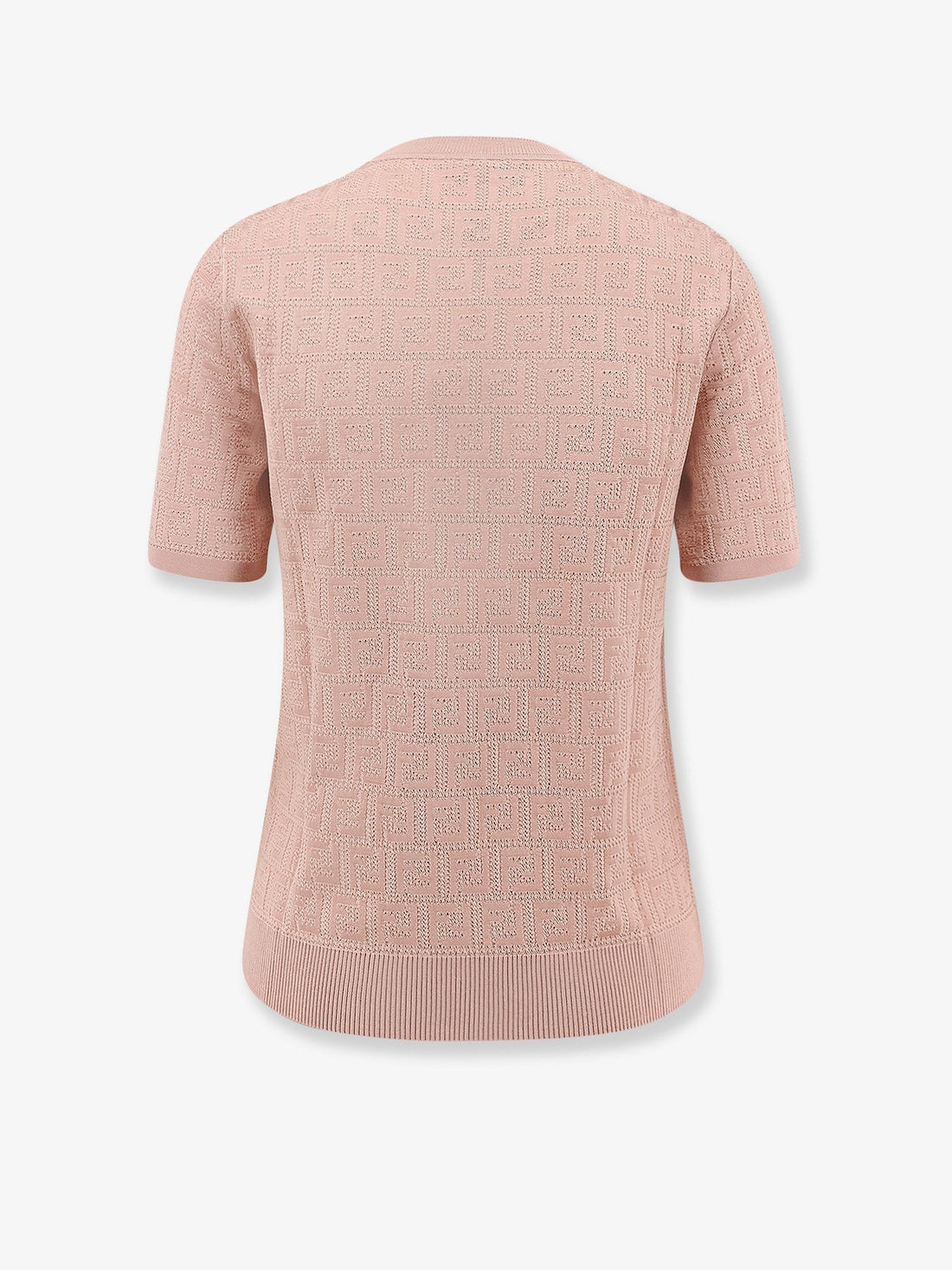 Cotton blend T-shirt with all-over FF logo