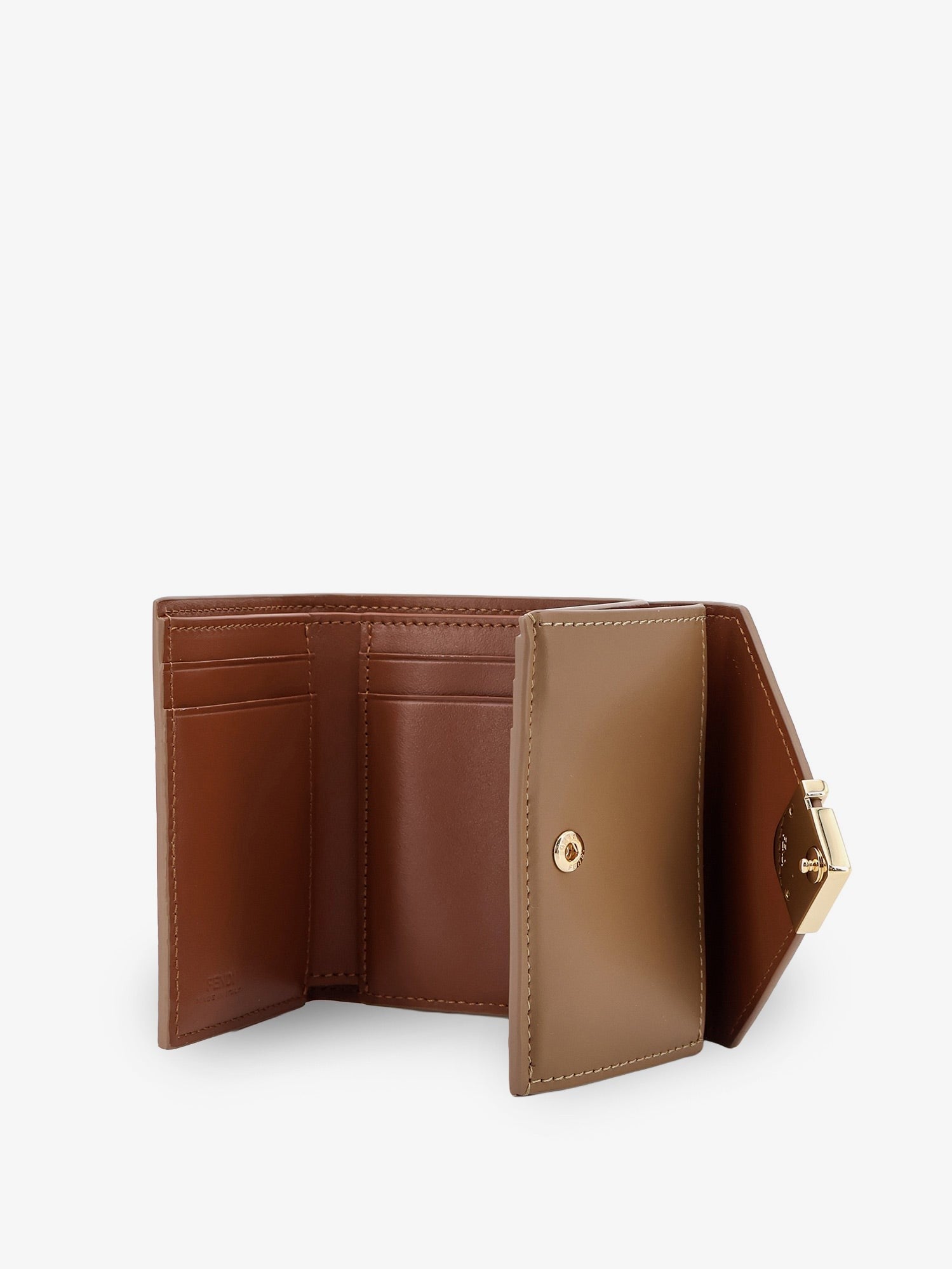 Fendi - FF Diamonds Micro Trifold Leather Wallet
