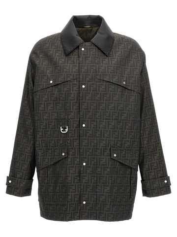 Fendi - 'FF' jacket Brown