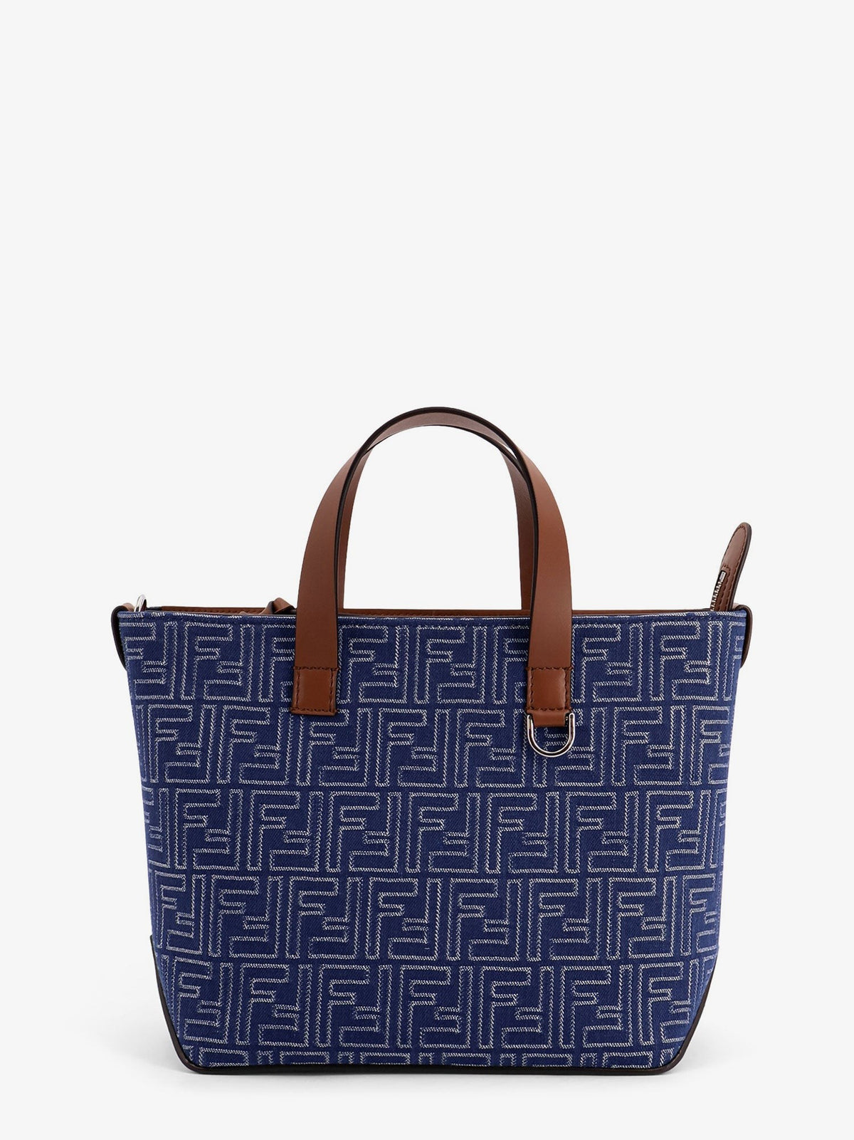 FF jacquard fabric and leather shopping bag ff-jacquard-fabric-and-leather-shopping-bag_610cce33-8a39-4ae9-8b0d-cd3ed19b3a9b