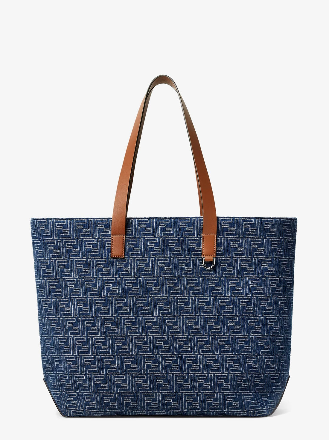 FF Jacquard tote bag with denim effect