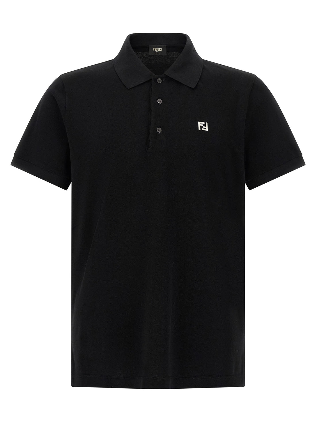 Fendi - FF metallic logo polo shirt Black XL