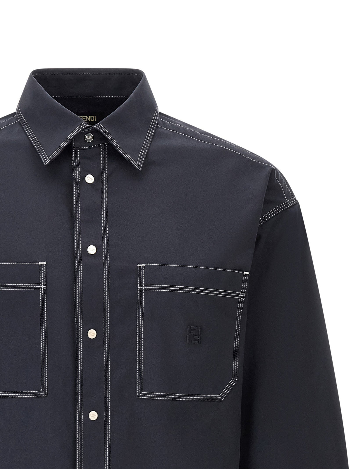 Fendi - 'FF Selleria' logo shirt