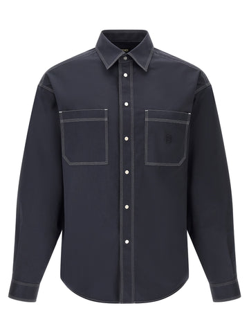 Fendi - 'FF Selleria' logo shirt Blue