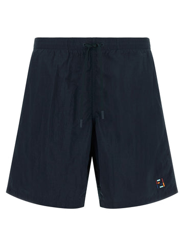 Fendi - 'FF Stitching' nylon swimsuit Blue