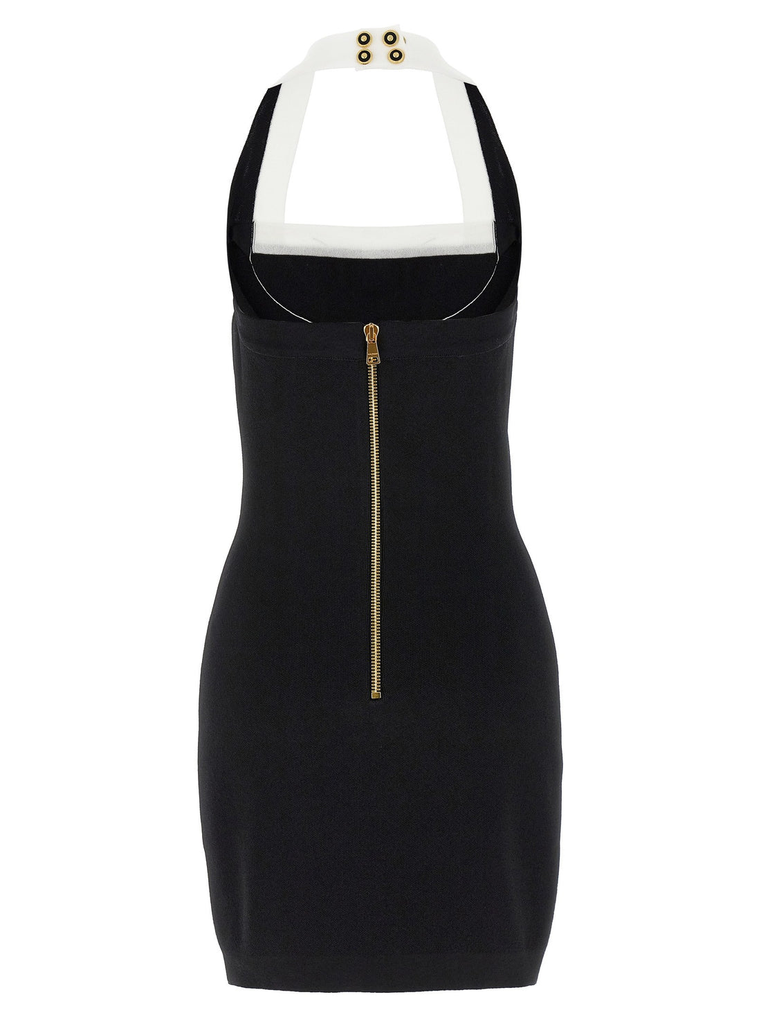 Balmain - 'Filo Leone Catena' dress White Black 36 FR