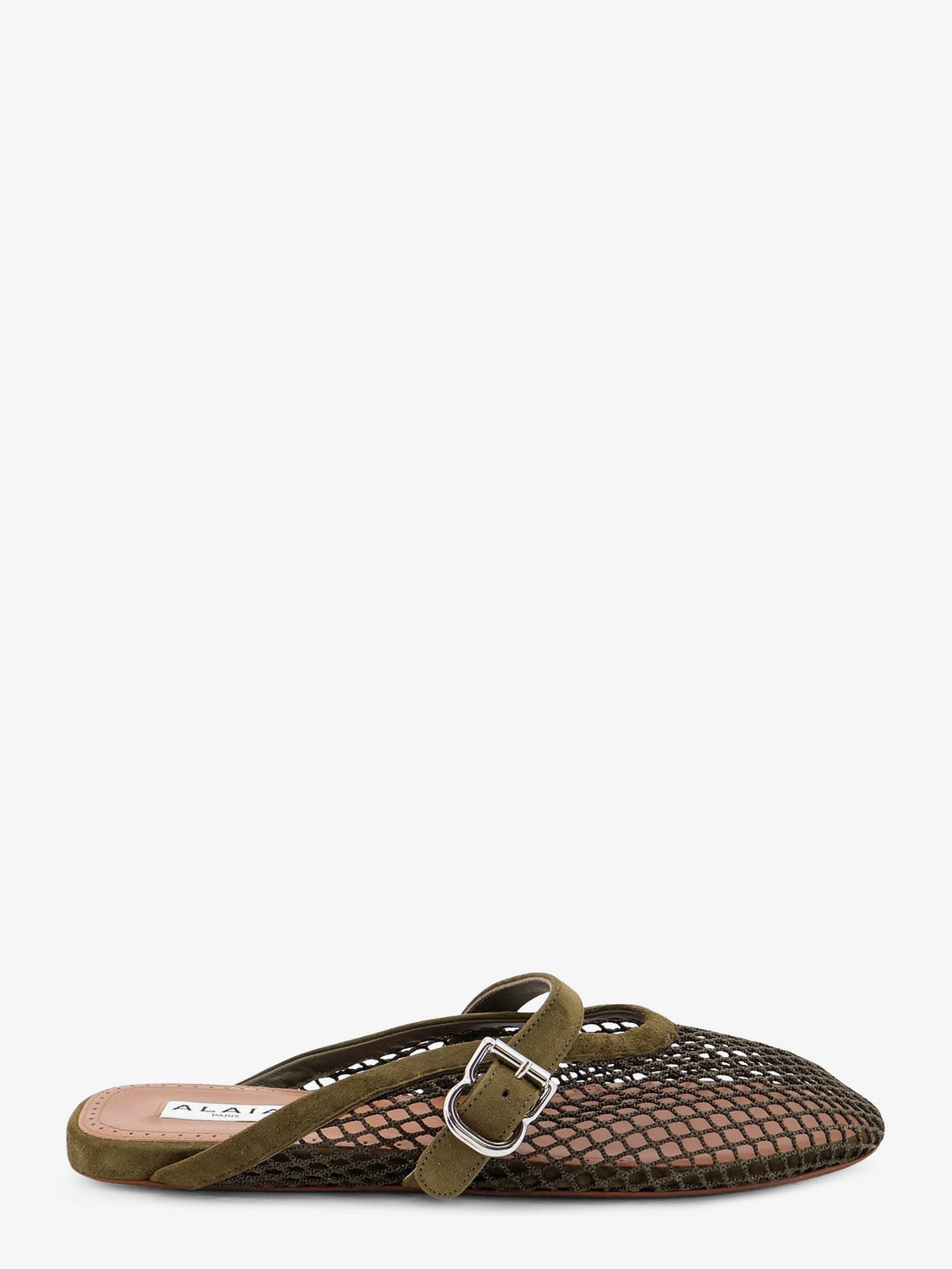 ALAIA - Fishnet mesh and leather sandals fishnet-mesh-and-leather-sandals