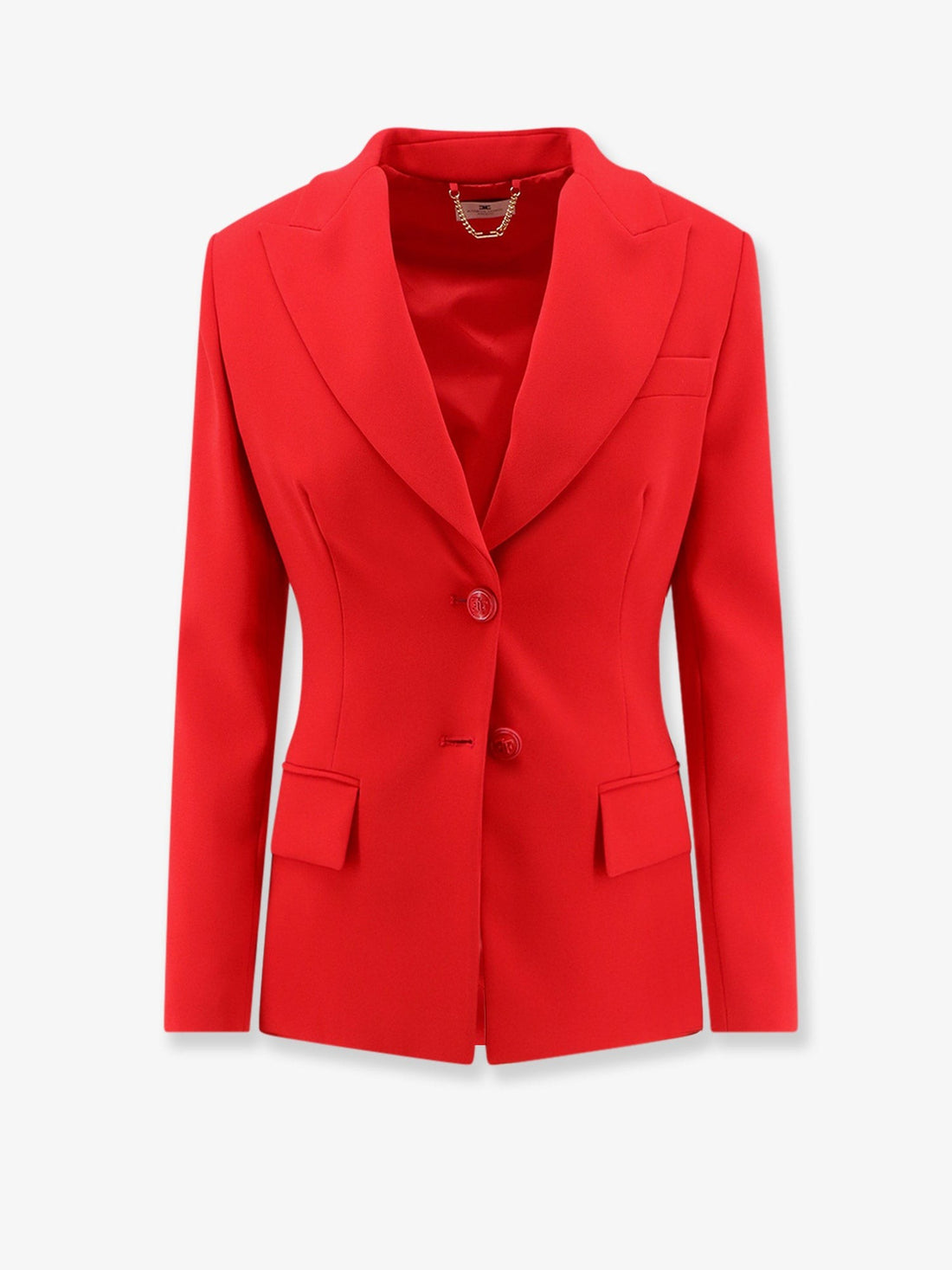 Elisabetta Franchi - Fitted blazer with laces on the back Red 44