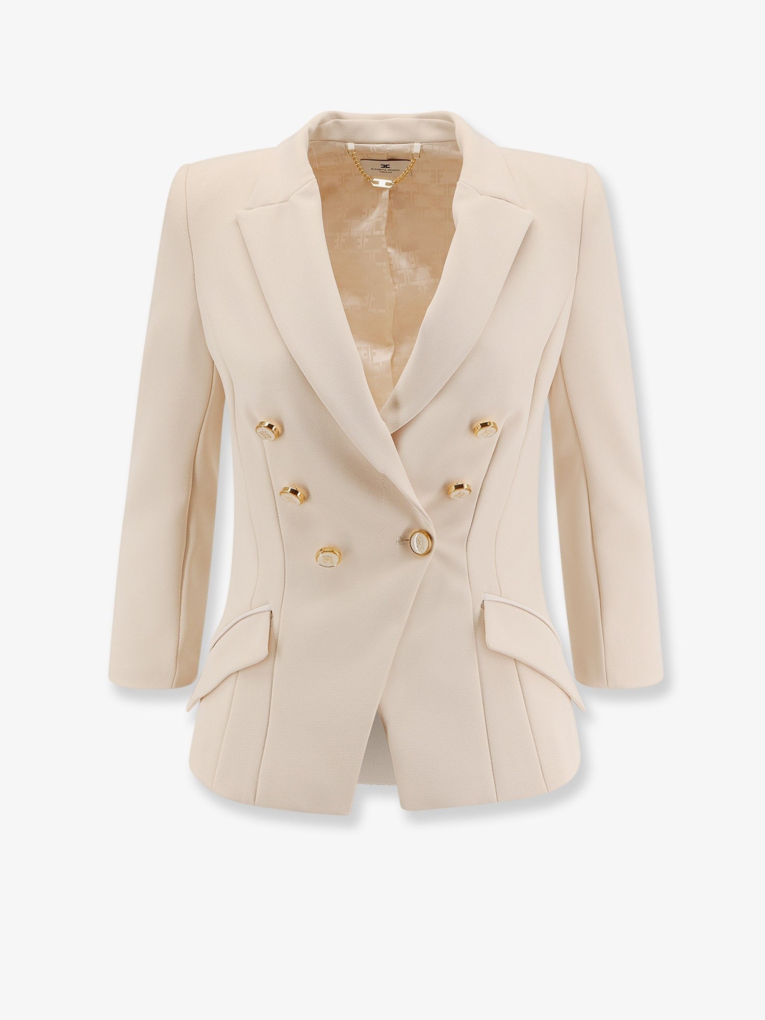 Fitted blazer with logoed buttons