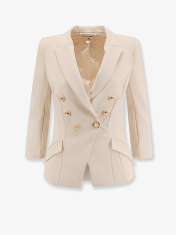 Fitted blazer with logoed buttons