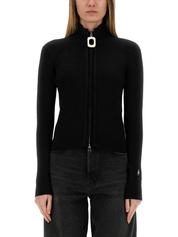 FITTED CARDIGAN WITH ZIPPER