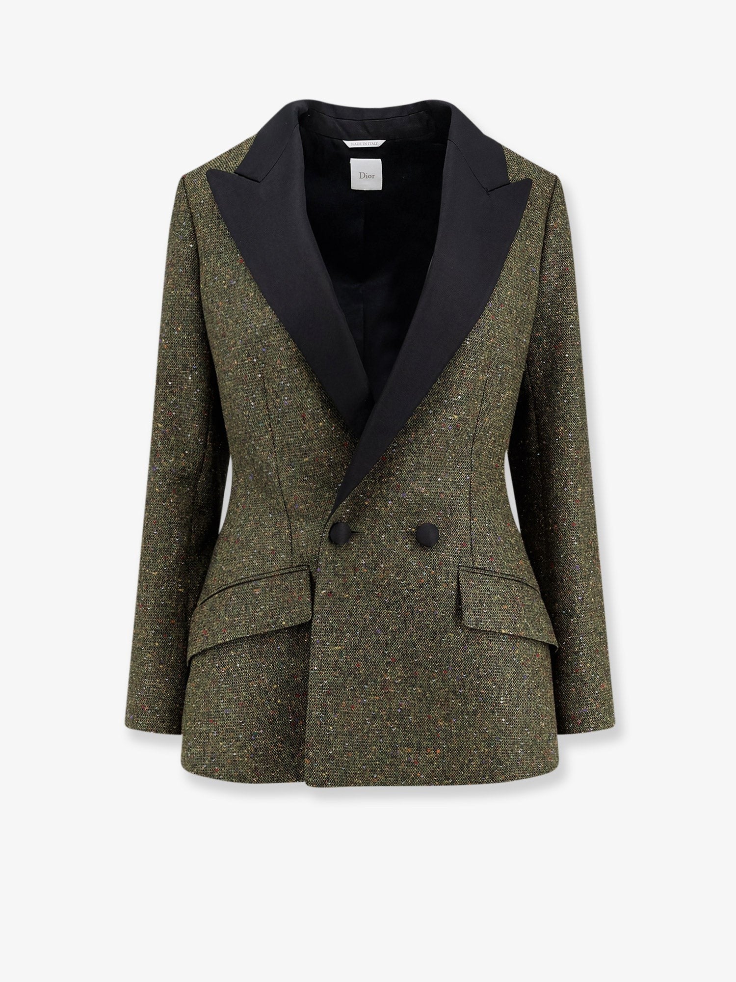 Dior Fitted silk and virgin wool blend tweed blazer