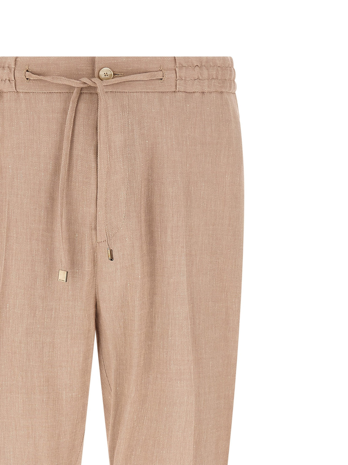 Etro - Flamed linen joggers
