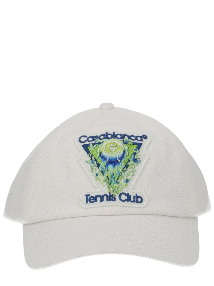 CASABLANCA "FLAMING TENNIS BALL" BASEBALL CAP Unisex
