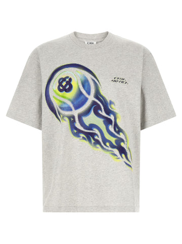 CASABLANCA - 'Flaming Tennis Ball' T-shirt