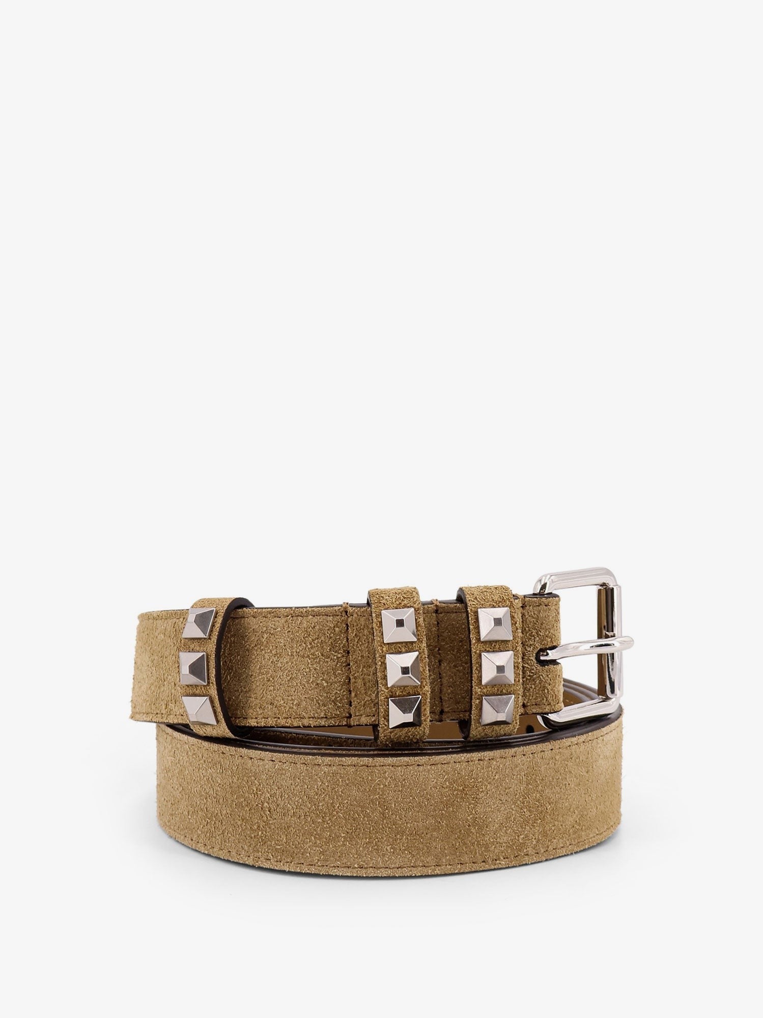 Flaneuse suede belt with iconic studs