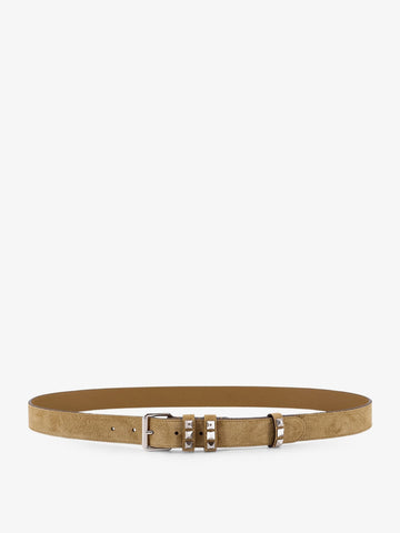 Flaneuse suede belt with iconic studs